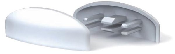 Wasserschlitzkappen oval für Schlitzfräsungen von 25-30x5 mm weiß RAL 9016 100 Stück